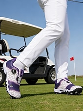 Χαμηλού Κόστους Ανδρικά Παπούτσια Γκολφ-Ανδρικά κόκκινα και μαύρα παπούτσια γκολφ – υψηλής ποιότητας συνθετικό δέρμα, αδιάβροχα, ιδανικά για γκολφ και ενεργό τρόπο ζωής σε εξωτερικούς χώρους