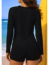 baratos Surfistas Tankinis &amp; Bikinis-Mulheres Normal Maiô Rashguard Anti Atrito Maiô com estampa floral Floral Tropical Bloqueio de cores 2 Peças Bojo Removível Boyleg Proteção Solar UV UPF50+ Proteção UV Manga Longa Roupa de Banho Anti