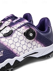 Χαμηλού Κόστους Ανδρικά Παπούτσια Γκολφ-Ανδρικά κόκκινα και μαύρα παπούτσια γκολφ – υψηλής ποιότητας συνθετικό δέρμα, αδιάβροχα, ιδανικά για γκολφ και ενεργό τρόπο ζωής σε εξωτερικούς χώρους