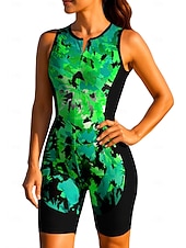 tanie Odzież triathlonowa dla kobiet-Damskie Koszulka rowerowa Kombinezon Koszulka zjazdowa Bez rękawów Lato Wiosna Jesień Niebieski Żółty Granatowy Geometryczny Gradient Rower Filtr przeciwsłoneczny Odporny na UV Wkładka 3D Kolarstwo