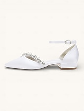 abordables mariée-Chaussures élégantes pour femmes, à petit talon pointu, ornées d'une bride en cristal, idéales pour les mariages formels – des escarpins confortables pour les occasions spéciales.