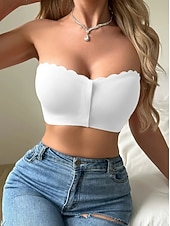 voordelige Tops-Dames Corrigerend ondergoed Modieus Eenvoudig Heldere kleur Blote rug Dagelijks Mouwloos Zwart Wit Bruin Beige Zomer Lente Herfst Winter