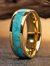 Недорогие Аксессуары-Мужское кольцо из нержавеющей стали с зеленой инкрустацией, в кельтском стиле, многоцветная отделка, прочное, удобное, идеально подходит для празднования Дня Святого Патрика и повседневного ношения.