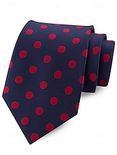 cheap Wedding Accessories-Men's Polyester Polka Dot Necktie, Multi-Color Classic Dot Pattern Tie, Elegant Slim Style for Groomsmen, Weddings, Formal Dinners, Banquets &amp; Business Events