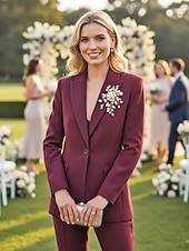 voordelige Huwelijk ACC-Damesbroche van imitatieparels, elegant bloemmotief met goudkleurige accenten, perfect voor bruiloften, feesten en formele gelegenheden, bruidsaccessoires en avondkleding.