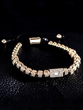 お買い得  結婚 ACC-メンズステンレススチールブレスレット、ゴールド、シルバー、ブラックカラー、輝く石が付いたクラウンデザイン、結婚式、カジュアルな日常着、ファッションジュエリーに最適