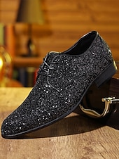 abordables Chaussures Derby-Chaussures habillées pour hommes en similicuir violet – un motif unique pour les mariages et les réceptions élégantes
