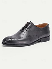 economico Scarpe Oxford-scarpe eleganti nere da uomo: eleganti e comode, perfette per matrimoni, riunioni formali e occasioni speciali