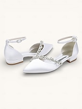 abordables mariée-Chaussures élégantes pour femmes, à petit talon pointu, ornées d'une bride en cristal, idéales pour les mariages formels – des escarpins confortables pour les occasions spéciales.