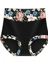 voordelige Corrigerende onderbroeken-Dames Loungewear Taille Trainer Modieus Sexy Casual Bloemig Lapwerk Dagelijks Huis Vakantie Zwart Geel Paars Groen Grijs Zomer Lente Herfst Winter Normale pasvorm