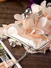 cheap Wedding Accessories-Women's Polyester Floral Clutch Bag with Short Chain Strap, Elegant 3D Petal Design, Multicolor Options, Lightweight Evening Handbag, Perfect for Weddings, Parties &amp; Formal Events