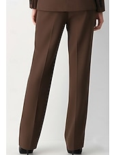 baratos Calças de fato &amp; Saias-Mulheres Calça de terno O negócio Escritório Formal Elegante Simples Clássico Longo