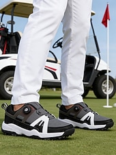 ieftine Încălțăminte de golf pentru bărbați-Teniși sport bărbătești portocalii și negri, ușori, croială confortabilă, încălțăminte elegantă de mireasă pentru miri activi
