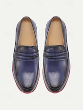 Недорогие Лоферы-Мужские темно-синие кожаные оксфорды – классические туфли на шнуровке с прочной подошвой, идеально подходящие для свадеб, деловых встреч и торжественных мероприятий.