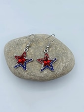 ieftine Cercei-1 pereche Cercei For Pentru femei Zirconia cubică Zilnic Stradă Festival Aliaj Geometric Αστέρι