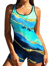 رخيصةأون راش غاردز ون بيس-نسائي وسط حماية ضد التحسس بدلة ركوب الأمواج من قطعة واحدة ثوب السباحة مجرد حجر كريم حجب الألوان إحزم مع حمالة صدر مدمجة حشوة متحركة حماية من الأشعة فوق البنفسجية UPF50+ خفيف جدا (UL) بدون كم كم طويل