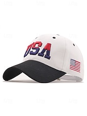  כובע בייסבול רקום לגברים של ארה"ב, רב צבעים, מתכוונן, מושלם לחגיגות 250 שנה ויום העצמאות של ארה"ב, עיצוב פטריוטי עם דגל ארה"ב