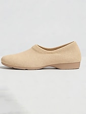 baratos Sapatos de Aulas de Dança-Sapatilhas de dança femininas nude com meia sola, sapatilhas de prática minimalistas em malha elástica, estilo contemporâneo. &amp;Treinamento lírico para dançarinos e ensaios em estúdio.