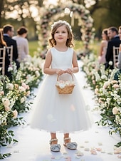 economico Bambini &amp; Ragazza dei Fiori-scarpe eleganti Mary Jane con strass scintillanti per bambini, dettaglio fiocco di cristalli, tomaia in tessuto glitterato e cinturino regolabile alla caviglia, elegante stile principessa per bambine,