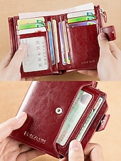 Недорогие Кошельки-Женский кошелек из натуральной кожи с защитой от RFID, вместительный, на молнии, для нескольких карт, классический стиль, разноцветный, идеально подходит для повседневного использования, путешествий, покупок и в качестве подарка.