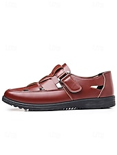 cheap Sandals-Men's Brown Faux Leather Sandals, Open Toe, Casual Wedding Shoes, Comfortable and Stylish Summer Wear