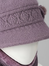 levne Dámské klobouky-Dámská pletená sada čepice a šály – více barevných variant, útulná a stylová na zimu, běžné nošení i outdoor