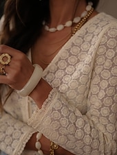 preiswerte Spitzenoberteile-Damen Bluse Spitze Patchwork Einfarbig Stilvoll Lässig Langarm V Ausschnitt Normale Oberteile Täglich Aprikose Sommer Frühling Herbst