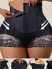 baratos Cuecas adelgaçantes-Mulheres Cintas Ativo Doce Cor imaculada Renda Calção Férias Rua Encontro Sem Manga Preto Bege Verão Primavera Fino