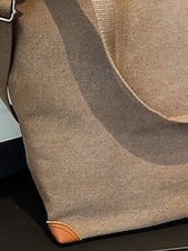 abordables Bolsos de mano y tote-Bolso grande de lona de poliéster para mujer con correa de hombro ajustable, bolso bandolera versátil en varios colores, bolso informal diario para viajes, trabajo y compras.