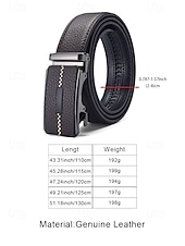 cheap Wedding Accessories-Men's Genuine Leather Automatic Buckle Belt in Black &amp; Coffee, Classic Business Dress Belt for Men, Durable Real Leather, Adjustable Fit, Ideal for Weddings, Business Meetings &amp; Formal Occasions