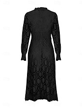 Χαμηλού Κόστους Λευκό φόρεμα-Γυναικεία Μίντι φόρεμα Φόρεμα σε γραμμή Α Καθημερινό Καθημερινά Κανονικό Σκέτο 3/4 Μήκος Μανικιού Ζιβάγκο Μαύρο Λευκό Κίτρινο Φούξια Άνοιξη Φθινόπωρο