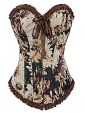 ieftine Corsete-Pentru femei Îmbrăcăminte modelare corporală Sexy Dulce Floral Nasturi Zilnic Casă Vacanță Fără manșon De Pe Umăr Albastru piscină Roz Îmbujorat Maro Trifoi Primăvară Toamnă Fit regulat