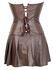 cheap Dresses-Medieval Renaissance Steampunk Dress Corset Pirate Fancy Dress Women's Pirate Fantasy Halloween Carnival Performance LARP Ren Faire Adults' Dress