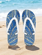 halpa miehet-miesten sinilehtiset varvastossut – trooppinen ja tyylikäs tyyli rantalomalle, saarihyppelylle ja rantaillallisille