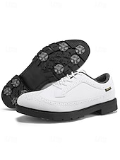 economico Scarpe da Golf da Uomo-Per uomo Vintage Sportivo Casual All'aperto Golf Microfibra Confortevole Allacciatura Nero Bianco Giallo Estate Primavera Autunno