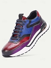 preiswerte Dress Sneakers-Braune Herren-Sneaker aus Leder – bequem und stilvoll, ideal für Hochzeiten, Freizeit und Veranstaltungen im Freien