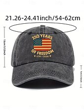 abordables Gorras de béisbol-Mujer Sombrero Sombrero del 250 aniversario de Estados Unidos Gorra de Béisbol Sombrero para el sol Gorra gráfica Protección Solar Resistente al Viento Transpirable Diario Exterior Fin de semana