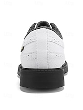 economico Scarpe da Golf da Uomo-Per uomo Vintage Sportivo Casual All'aperto Golf Microfibra Confortevole Allacciatura Nero Bianco Giallo Estate Primavera Autunno