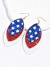 זול עגילים-זוג 1 עגיל For בגדי ריקוד נשים יומי רחוב פֶסטִיבָל סגסוגת גיאומטרי כוכב