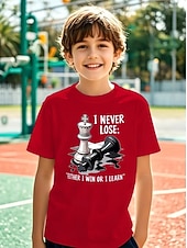 abordables Humor Divertido 3D del Niño-Chico 3D Graphic Camiseta Manga Corta Impresión 3D Verano Primavera Deportes Moda Ropa de calle Niños 4-12 años Cuello Barco Casual Diario Exterior Ajuste regular