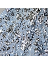  A-linje Ankellengde Gjestekjole til bryllup Formell kjole Aftenkjole Kjole til brudens mor 3/4 ermer Knaphul Elegant Årgang Formell Spandex med Belte / bånd Sløyfe(r)