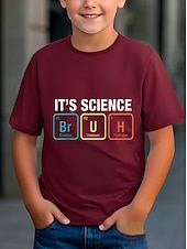 preiswerte Jungen 3D Lustiger Humor-Jungen 3D Grafik Buchstabe T-Shirt Kurzarm 3D-Druck Sommer Frühling Sport Mode Streetwear Kinder 4-12 Jahre Rundhalsausschnitt Lässig Täglich Outdoor Normale Passform
