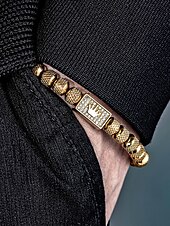 お買い得  結婚 ACC-メンズステンレススチールブレスレット、ゴールド、シルバー、ブラックカラー、輝く石が付いたクラウンデザイン、結婚式、カジュアルな日常着、ファッションジュエリーに最適