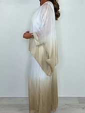 abordables Ensembles chemisiers pour femmes-Femmes Ensembles de Pantalons Haut boléro manche longue Col ras du cou A Ombre Mode Streetwear Quotidien Extérieur Vacances Rose Claire Bleu Ciel Marron Été Coupe Ample