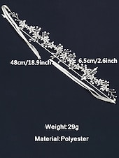 preiswerte Hochzeit ACC-Brauthaarschmuck, gold-weißer Haarreif aus Polyester mit Strass- und Perlenverzierungen, elegante Brauthaaraccessoires