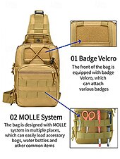 billiga Herrväskor-Herrkamouflage nylon axelremsväska bröstväska – flera fickor, stor kapacitet, hållbar design för utomhussporter, vandring, camping och resor