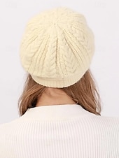 billige Damehatter-Strikket baseballcaps for kvinner med fleecefôr, flere farger, varm og koselig vinterlue