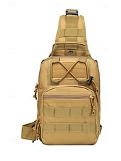 billiga Herrväskor-Herrkamouflage nylon axelremsväska bröstväska – flera fickor, stor kapacitet, hållbar design för utomhussporter, vandring, camping och resor