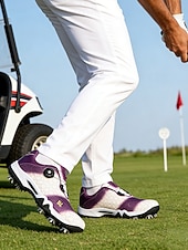 Χαμηλού Κόστους Ανδρικά Παπούτσια Γκολφ-Ανδρικά κόκκινα και μαύρα παπούτσια γκολφ – υψηλής ποιότητας συνθετικό δέρμα, αδιάβροχα, ιδανικά για γκολφ και ενεργό τρόπο ζωής σε εξωτερικούς χώρους