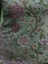 preiswerte Boho-T-Shirt-Damen Boho-Hemd T Shirt Druck Blumen Grafik Bohemien Vintage Lässig Langarm Rundhalsausschnitt Normale Oberteile Täglich Wochenende Urlaubskleidung Grün Sommer Frühling Herbst